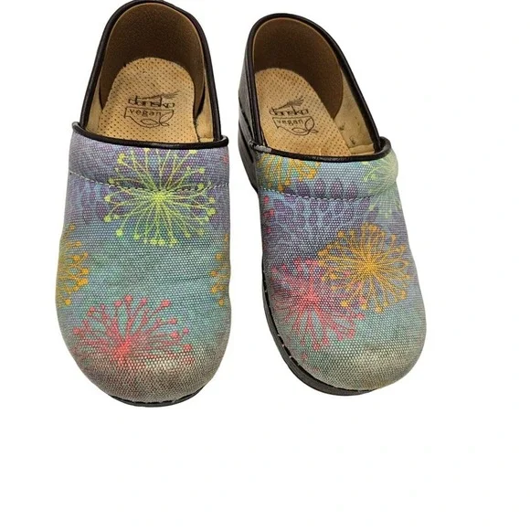 Dansko Pastel Clogs Womens 7 Vegan Mules Professional Nursing Shoes Slip On 37 - Picture 10 of 16